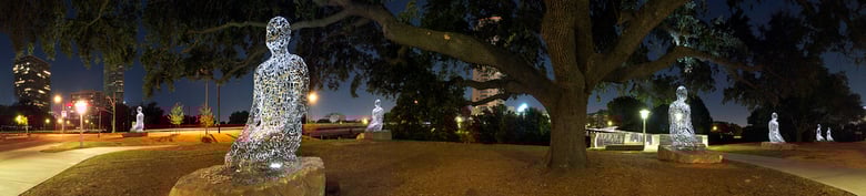 Image of Jaume Plensa's "Tolerance"- Houston, TX