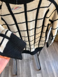 Image 3 of NWT Cream and black sweater 
