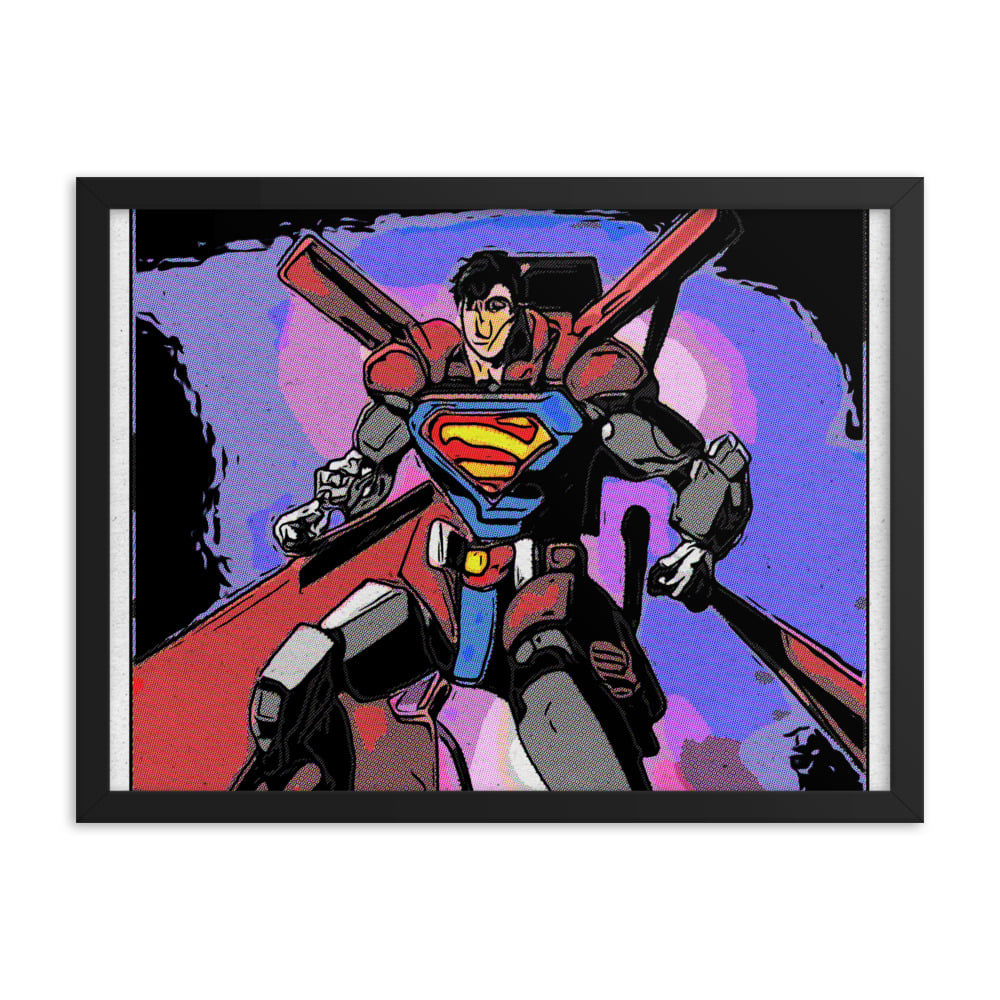 ZEN EXP - Robo-Superman Framed photo paper poster