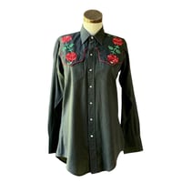 Image 1 of Rockmount Ranch Wear Embroidered Button Top Small