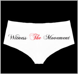 Image of White Watch The Movement Booty Shorts