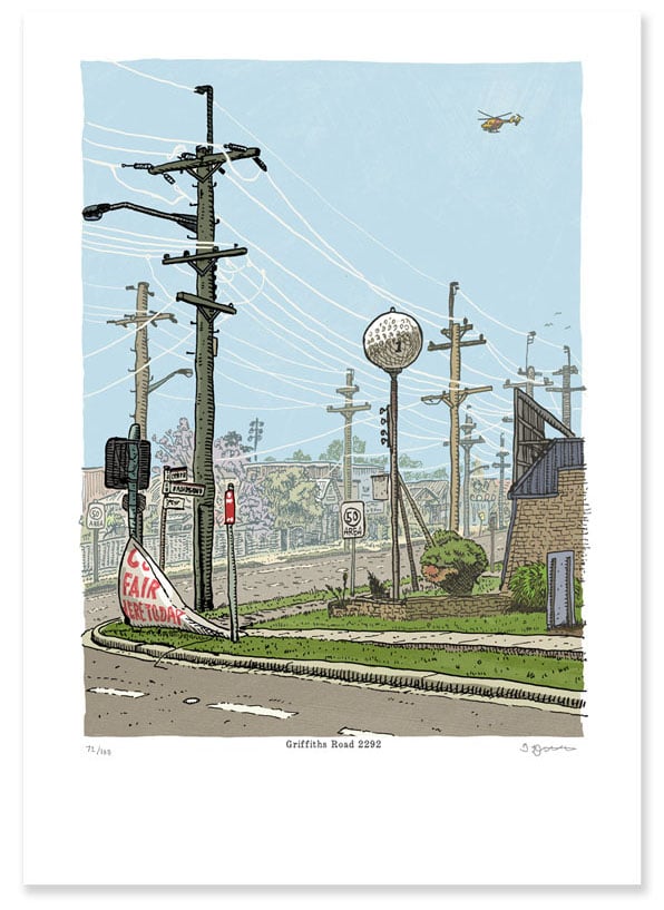 Griffiths Road Limited Edition Digital Print Newcastle Productions
