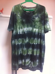 Image of Tie-Dye T-Shirt (Size: Medium, Colour: Green & Black)