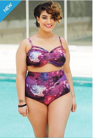 galaxy swimsuit two piece