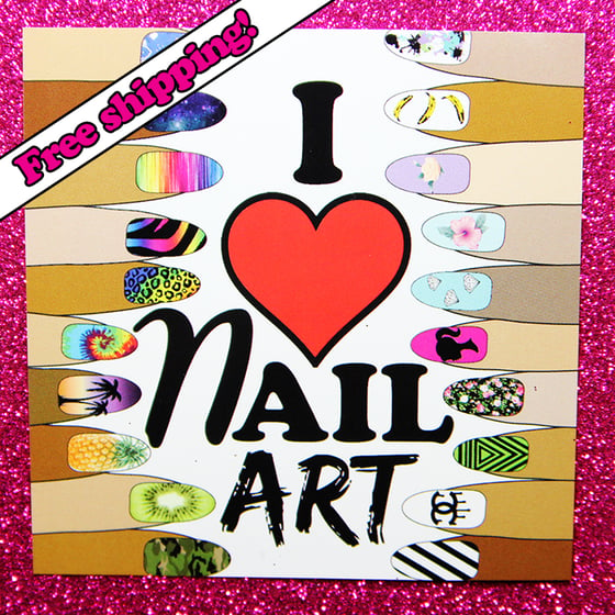 Image of "I LOVE NAIL ART" sticker