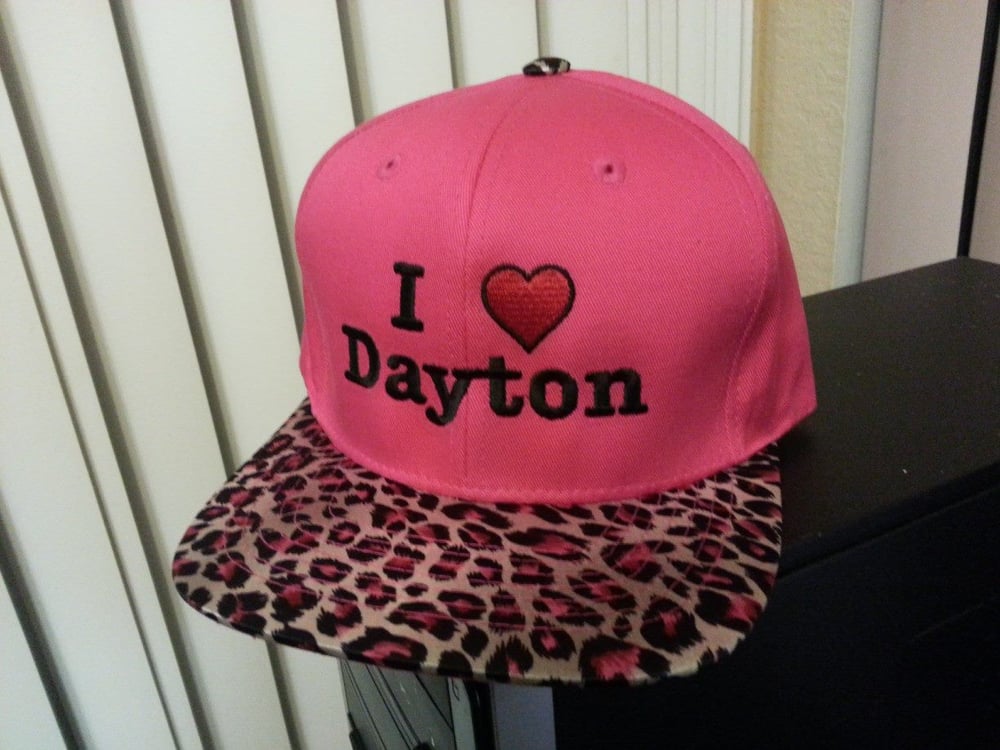 Image of Pink I <3 Dayton Leopard Snapback