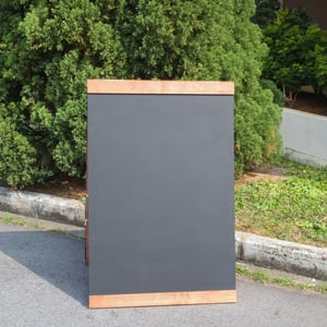 Medium Double Sided Standing Chalkboard with Top and Bottom Border (90cm X 60cm)