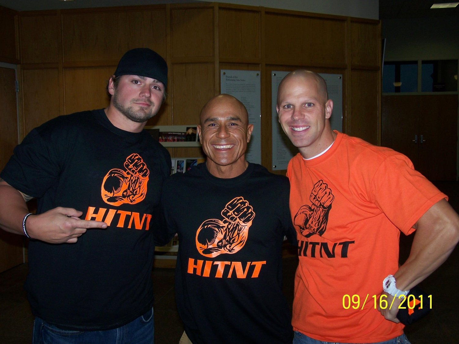 Image of Men's T-Shirt - Orange/Black  