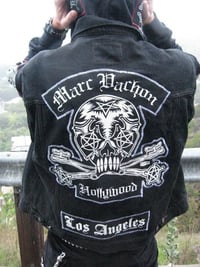 Image 1 of MV Black Denim Keybone Vest #denimvest