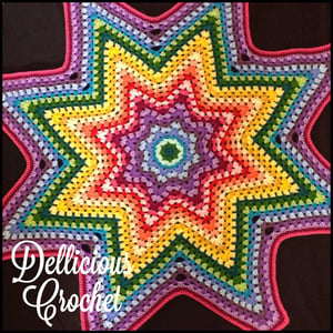 Image of Granny Star throw Pattern