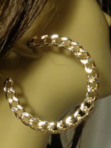 Image of Gold chain Hoops