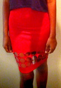 Image of hole in one skirt