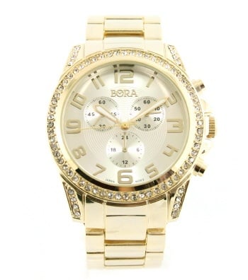 Big Face Gold Watch