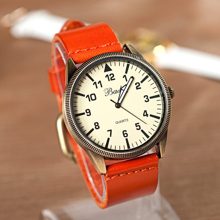 Image of Mens wristwatches Leather Watches Unisex wrist watch Women Vintage Wristwatch