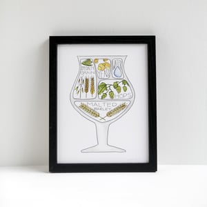 Beer Pictogram Print by Alyson Thomas of Drywell Art. Available at shop.drywellart.com