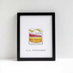 Old Fashioned Cocktail Print by Alyson Thomas of Drywell Art. Available at shop.drywellart.com