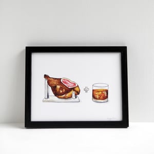 Country Ham + Bourbon Print by Alyson Thomas of Drywell Art. Available at shop.drywellart.com