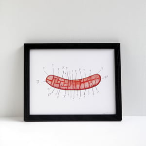Hot Dog Mystery  by Alyson Thomas of Drywell Art. Available at shop.drywellart.com