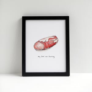 My Loins Are Burning - Archival Pork Print by Alyson Thomas of Drywell Art. Available at shop.drywellart.com