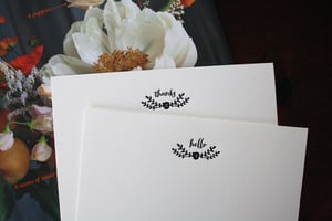 Image of Thank You Letterpress Notecards : Set of 12