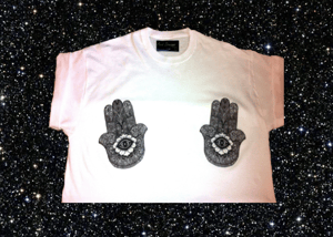 Image of Acid Dreams Hamsa hand tee