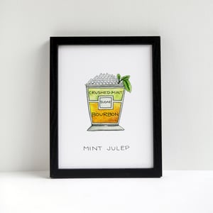 Mint Julep Cocktail Print by Alyson Thomas of Drywell Art. Available at shop.drywellart.com