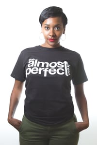 Image of WOMEN'S BLACK ALMOST PERFECT LOGO TEE