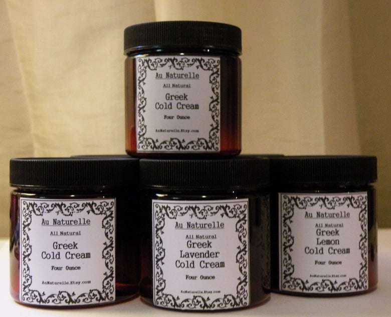 Image of Organic Greek Cold Cream Four Ounces - New Scents Available - All Skin Types - Organic - All Natural