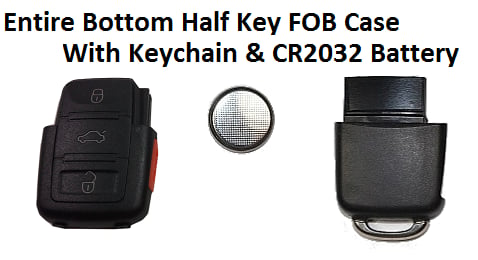Image of Key FOB 3 Button [Square Buttons] controls with Panic + Battery Fits: VW Square Key FOB