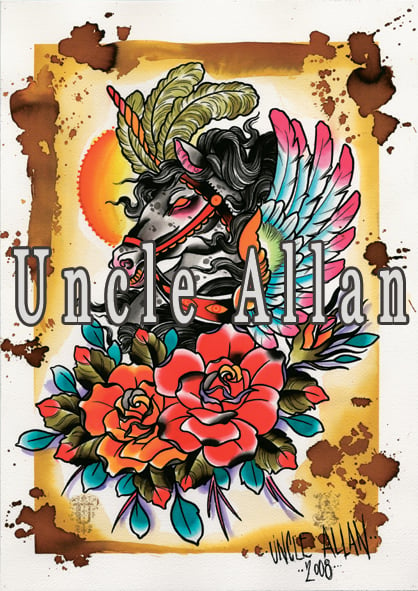 Image of Uncle Allan Unicorn Print