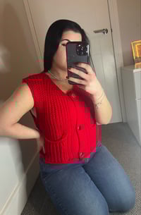 Image 4 of Knitted button vest 