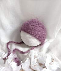 Image 1 of  Newborn  photoshooting girls knitted hat | purple