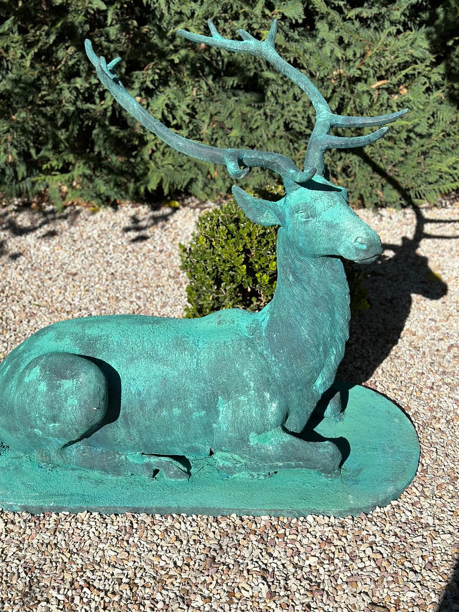 Image of Cast Iron Verdigris Stag 