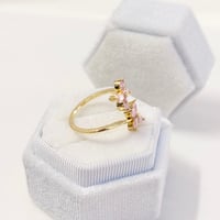 Image 2 of Pink Flower Vine Ring