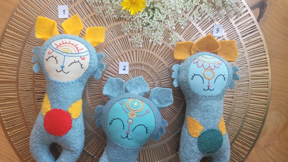 Image of Space Beans in shades of blues
