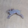 Purple Moon Hare, brooch.