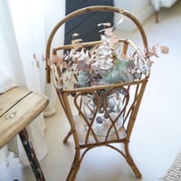 Image 1 of Travailleuse/ Porte Plante ancien en Rotin