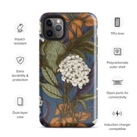 Image 6 of Art Nouveau Inspired Blue, Orange and White Boho Hippie Floral Sketch Tough Case for iPhone®