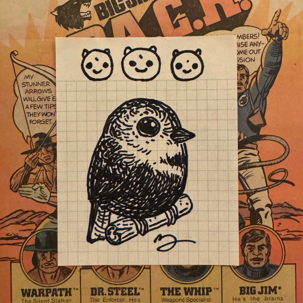 Image of Fat Bird Sharpie Sketch #123