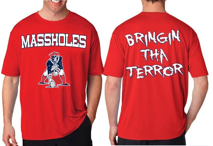 Image of Massholes PATS "Bringing Tha Terror" Football Mens Shirts