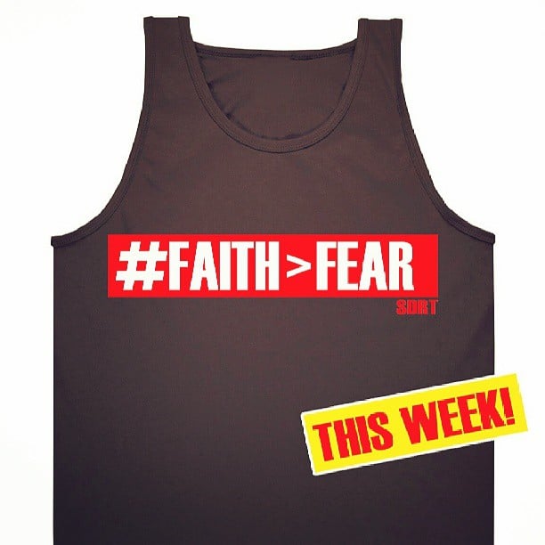 Image of "Faith is GREATer than Fear" UNIsex Black Tank
