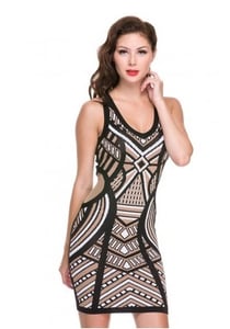 Image of Multi Pattern Dress