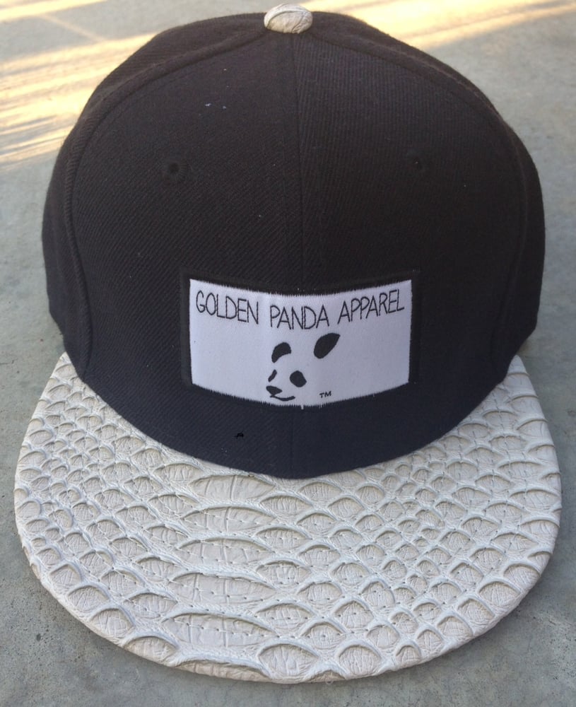 Image of White Croc Belly Leather Strapback