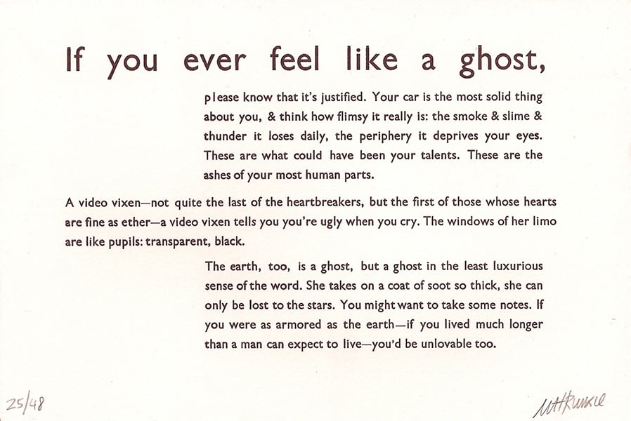 Image of If you ever feel like a ghost,