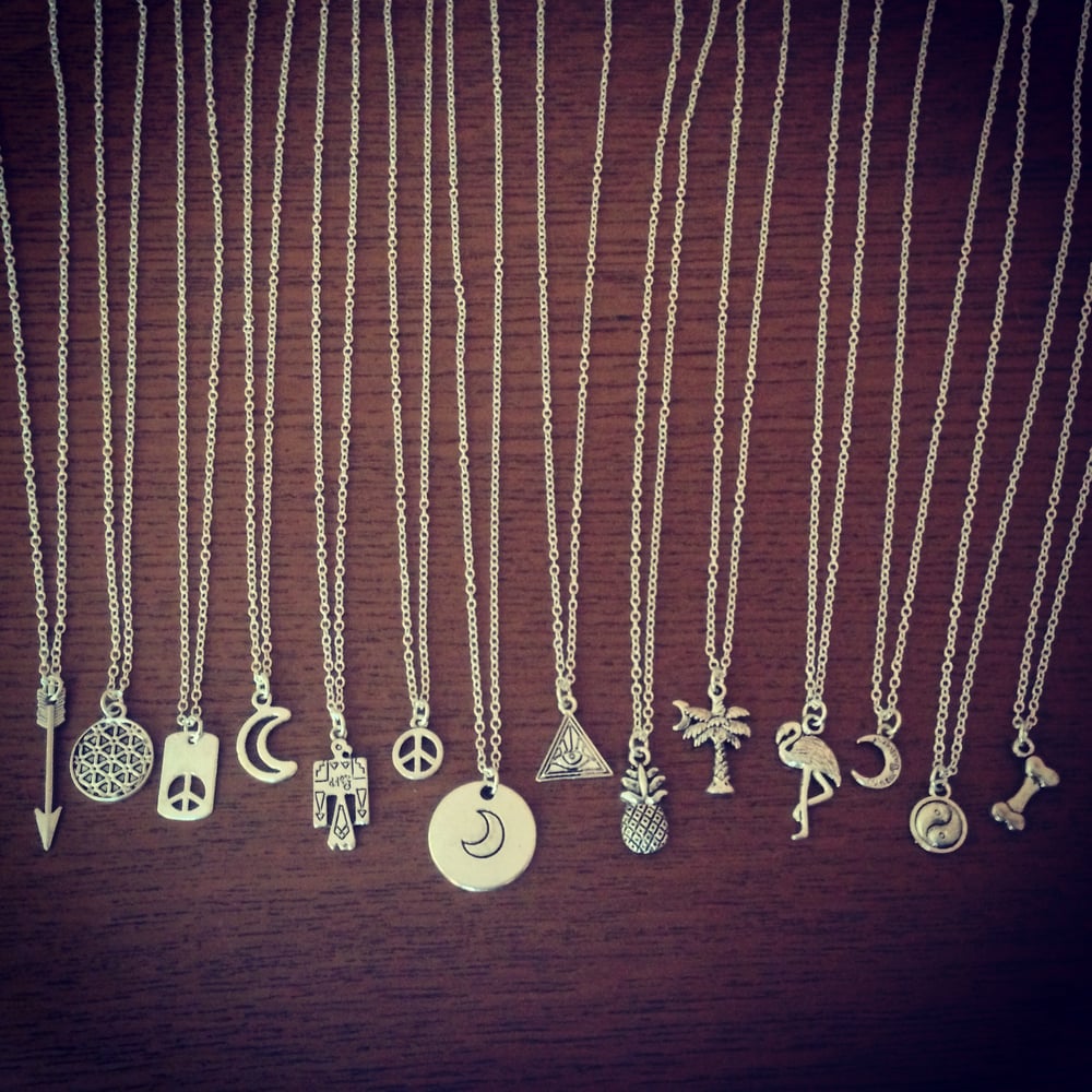 Assorted mini charm necklace / Hunter Gatherer Jewellery