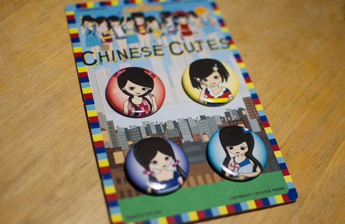 Image of 4 Buttons Pack - Chinese Cutes