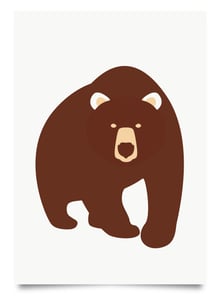 Image of Brown Bear print