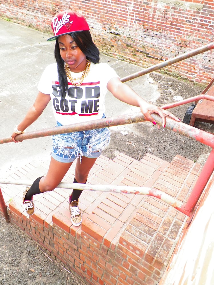 Image of "God Got Me" Women's Crew Neck T-shirt