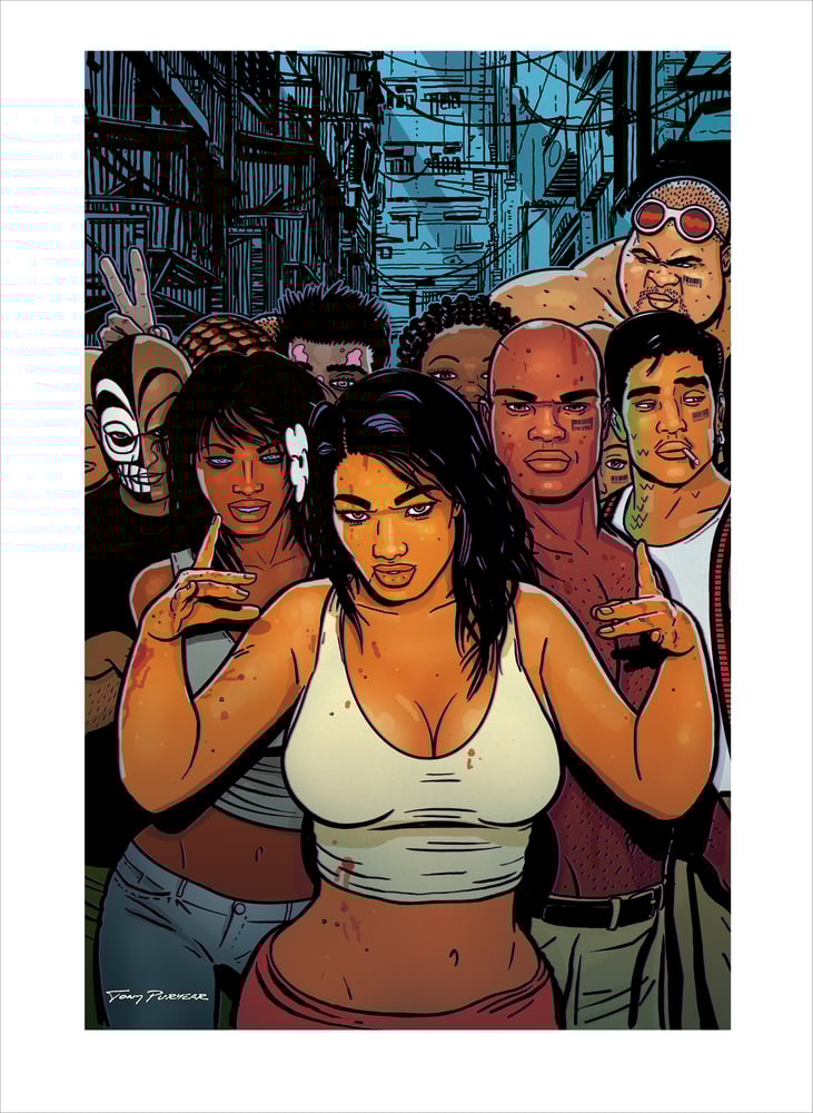 Image of Concrete Park™ "Gang Sign" Art Print by Tony Puryear - Giclée 11.5"x16" - Hand-signed, numbered