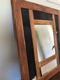 Image 2 of Small Cow Hide Mirror 